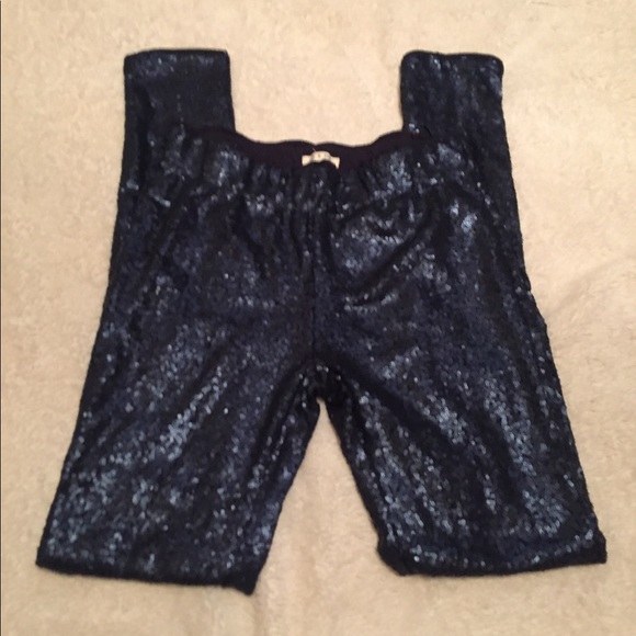my & july Pants - Navy sequin leggings